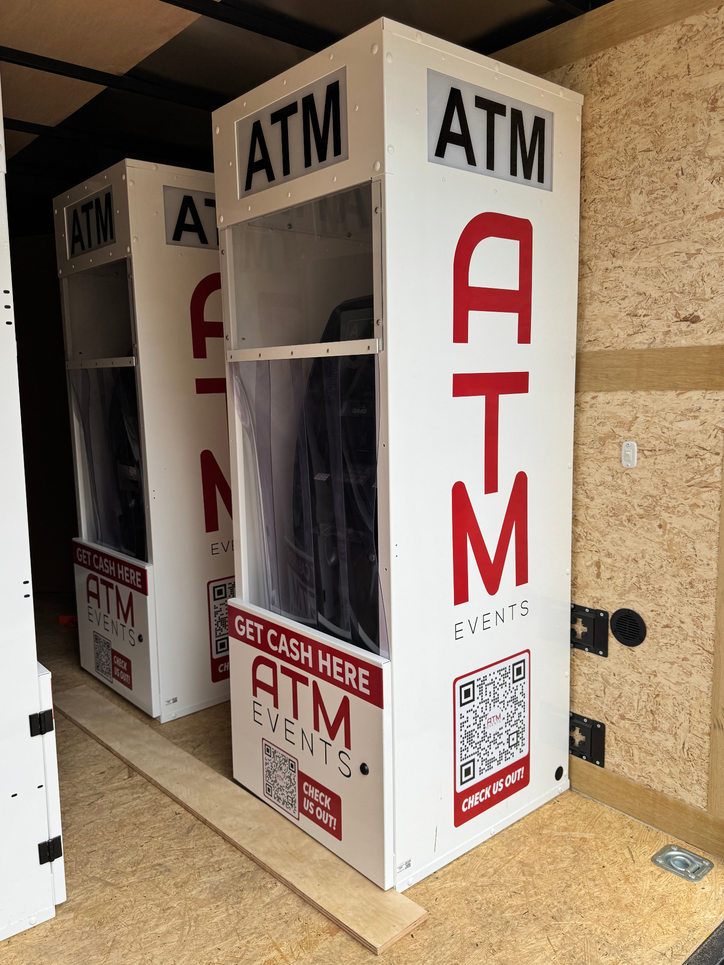 ATM Events branded outdoor enclosure